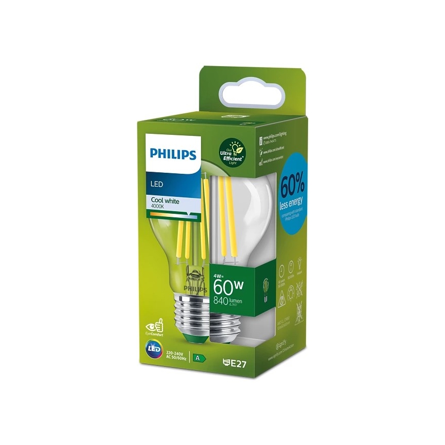 LED Spuldze VINTAGE Philips A60 E27/4W/230V 4000K