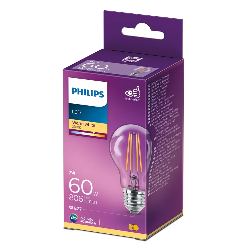 LED Spuldze VINTAGE Philips A60 E27/7W/230V 2700K