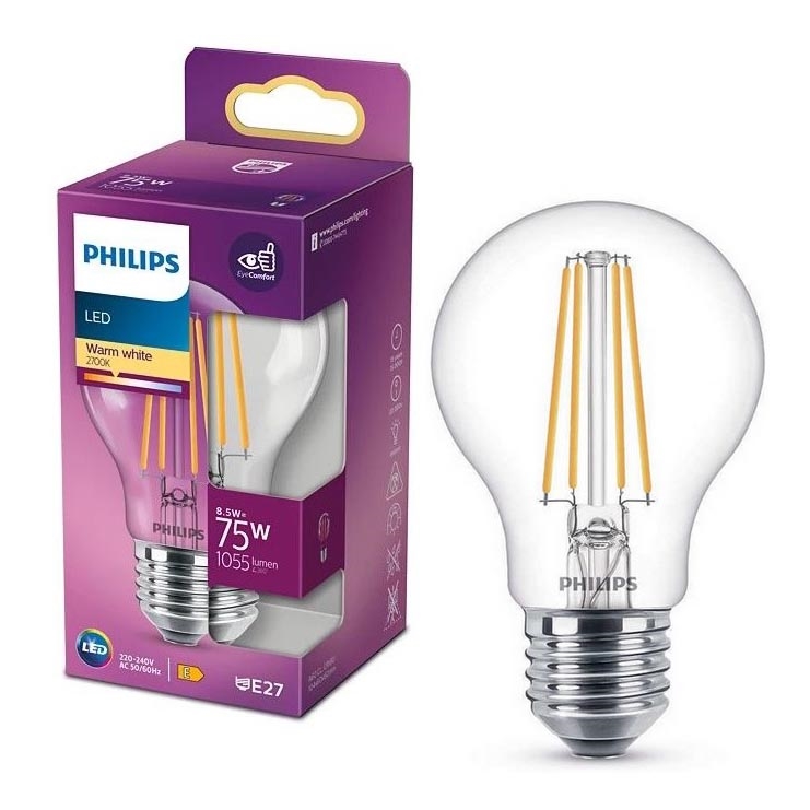 LED Spuldze VINTAGE Philips A60 E27/8,5W/230V 2700K