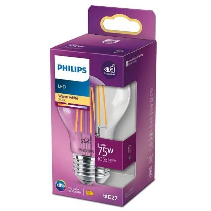 LED Spuldze VINTAGE Philips A60 E27/8,5W/230V 2700K