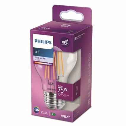 LED Spuldze VINTAGE Philips A60 E27/8,5W/230V 4000K