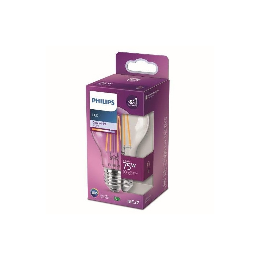 LED Spuldze VINTAGE Philips A60 E27/8,5W/230V 4000K