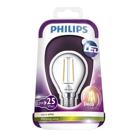 LED spuldze VINTAGE Philips E14/2,3W/230V 2700K