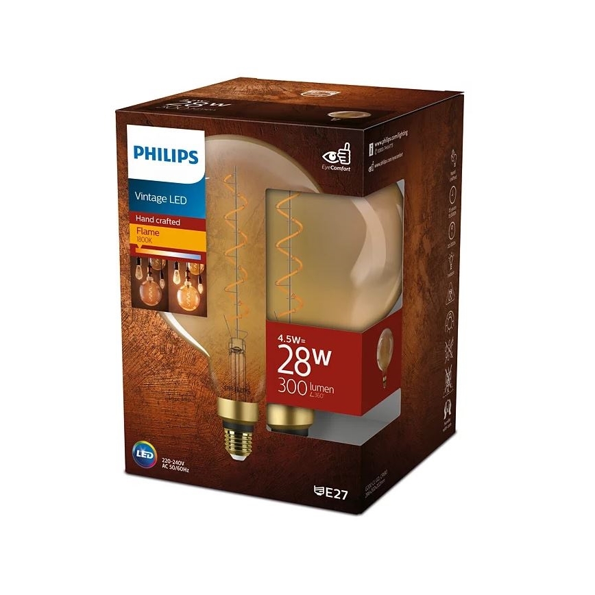 LED Spuldze VINTAGE Philips E27/4,5W/230V 1800K