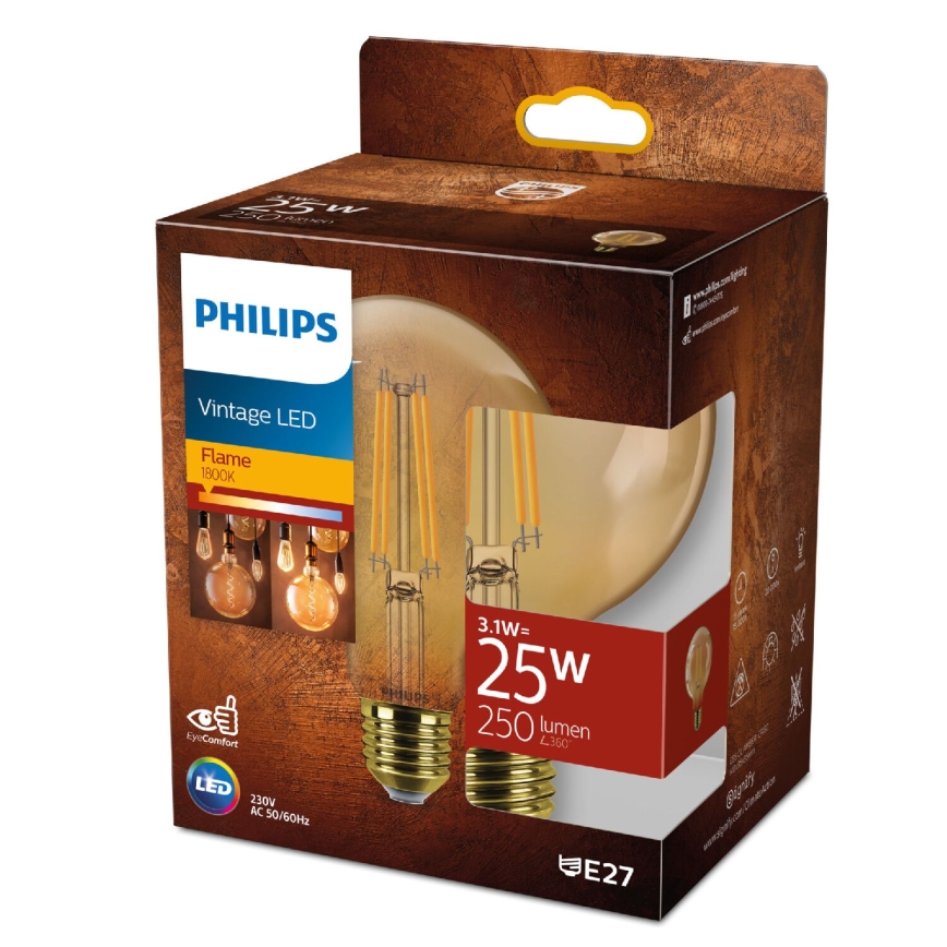 LED Spuldze VINTAGE Philips G93 E27/4W/230V 2500K