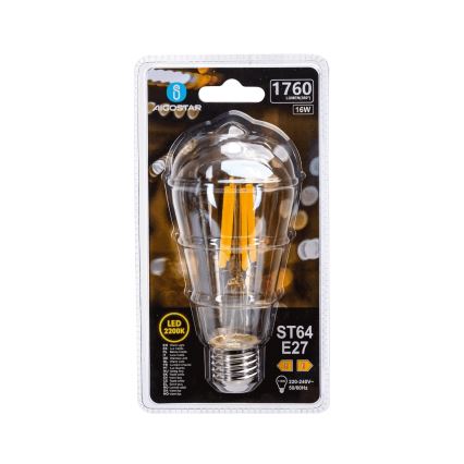 LED spuldze VINTAGE ST64 E27/16W/230V 2200K - Aigostar