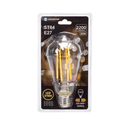 LED spuldze VINTAGE ST64 E27/20W/230V 2700K - Aigostar