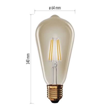 LED Spuldze VINTAGE ST64 E27/4,5W/230V 2200K