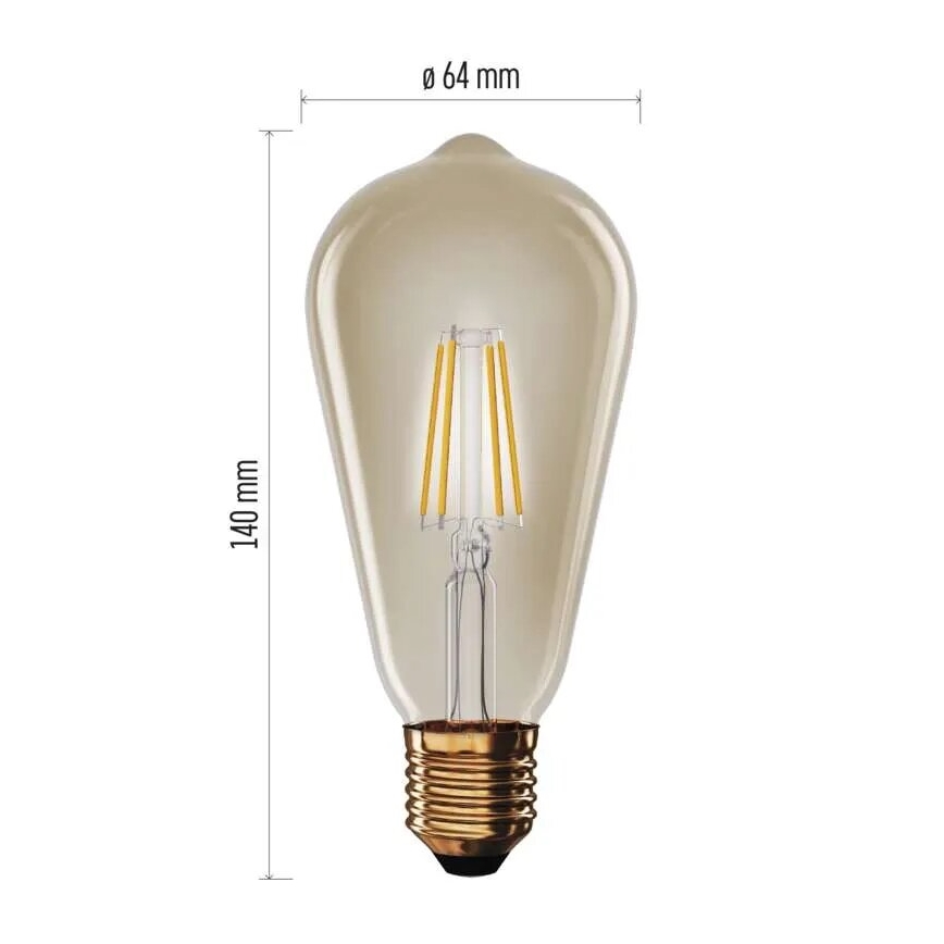 LED Spuldze VINTAGE ST64 E27/4,5W/230V 2200K