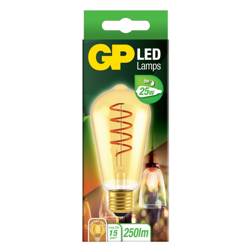 LED Spuldze VINTAGE ST64 E27/5W/230V 2000K - GP