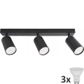 LED Starmetis ANGIE 3xGU10/6W/230V melna