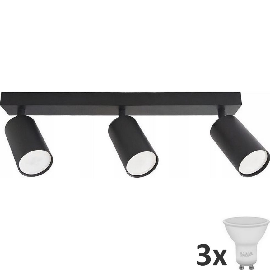 LED Starmetis ANGIE 3xGU10/6W/230V melna