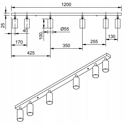 LED Starmetis ANGIE 6xGU10/6W/230V balta