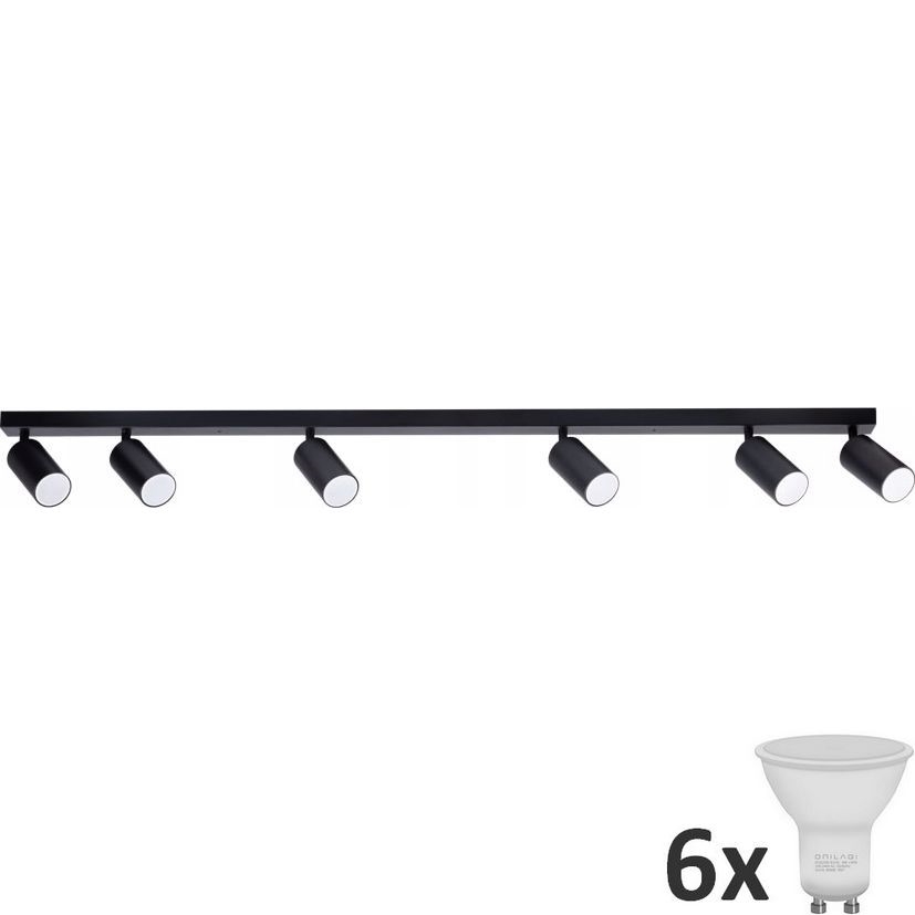 LED Starmetis ANGIE 6xGU10/6W/230V melna