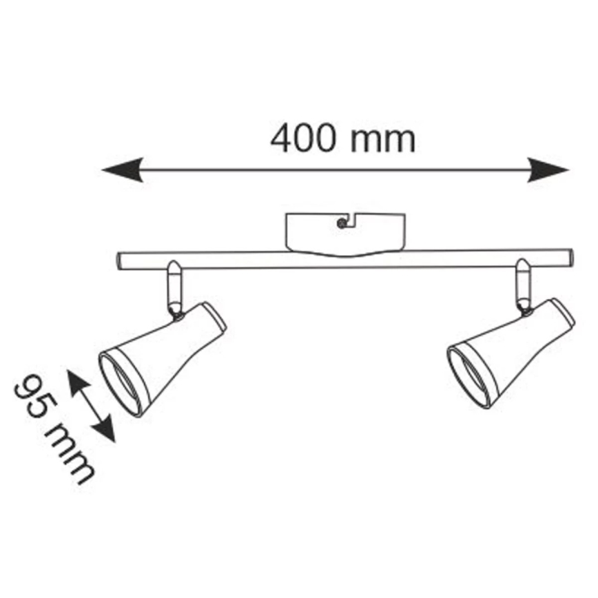 LED Starmetis BERG 2xLED/4,2W/230V melns