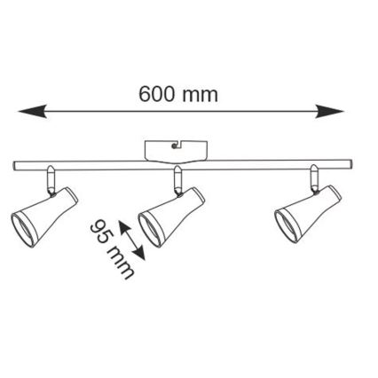 LED Starmetis BERG 3xLED/4,2W/230V balts