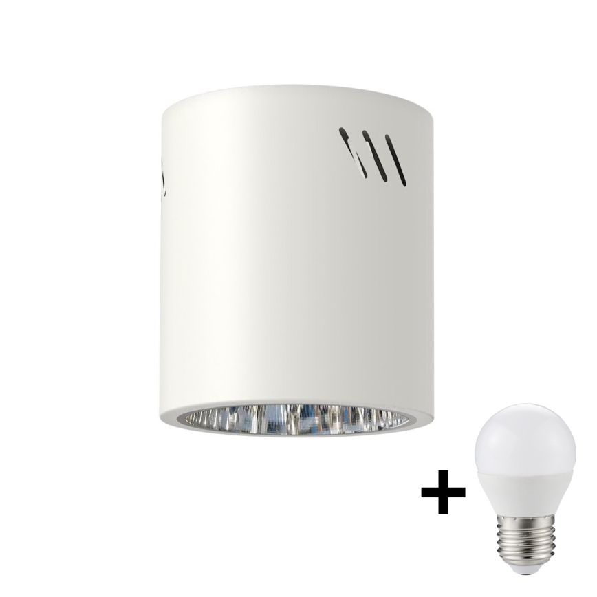 LED Starmetis GEORGE 1xE27/6W/230V d. 11 cm balta