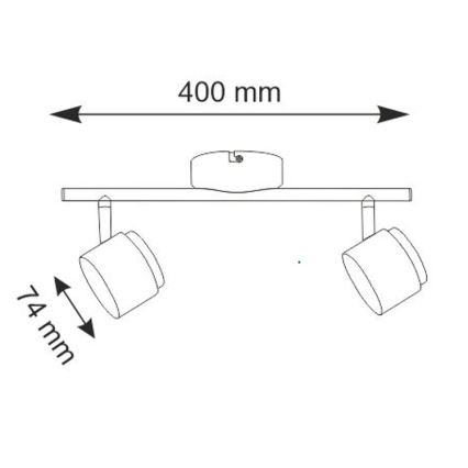 LED Starmetis KUBIK 2xLED/4,2W/230V balts