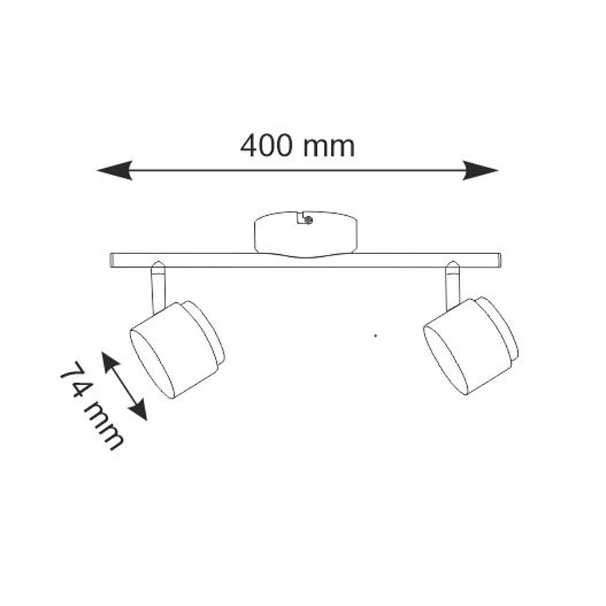 LED Starmetis KUBIK 2xLED/4,2W/230V melns