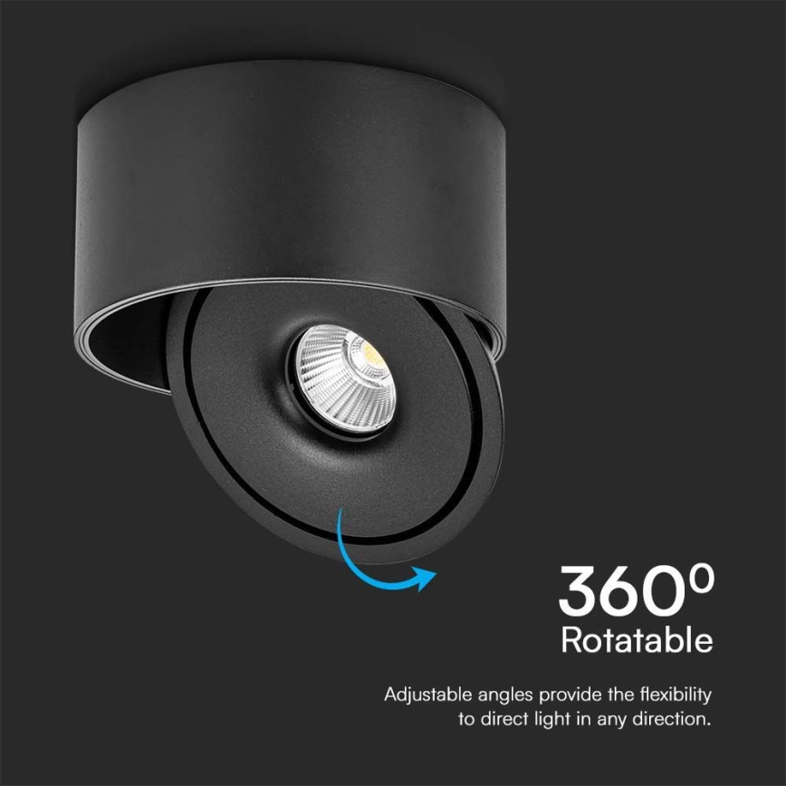 LED Elastīgs Starmetis LED/28W/230V 3000/4000/6400K CRI 90 melna