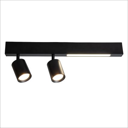 LED Starmetis MAGNET LED/5W/230V + 2xGU10/60W 3000/4000K melna