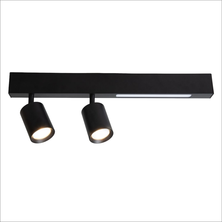 LED Starmetis MAGNET LED/5W/230V + 2xGU10/60W 3000/4000K melna