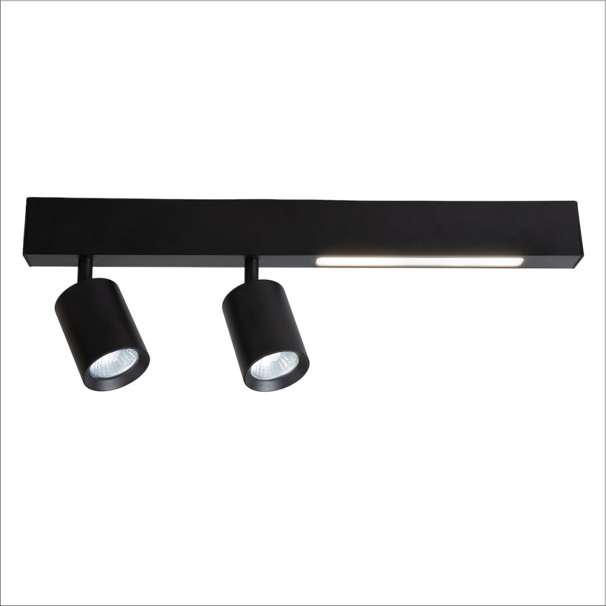 LED Starmetis MAGNET LED/5W/230V + 2xGU10/60W 3000/4000K melna