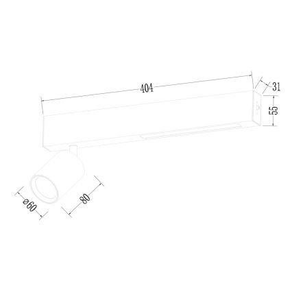 LED Starmetis MAGNET LED/5W/230V + 2xGU10/60W 3000/4000K melna