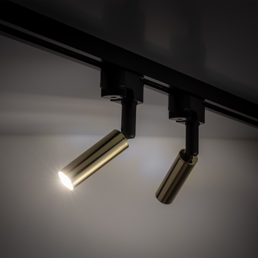 LED Starmetis 1 fāzes sliežu sistēmai LAGOS 1xG9/3W/230V zelta/melna
