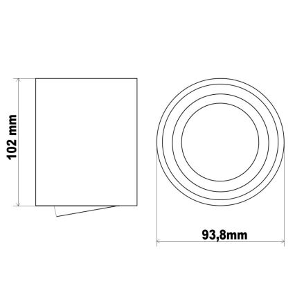 LED Starmetis TUBA 1xGU10/5W/230V 2700K balts