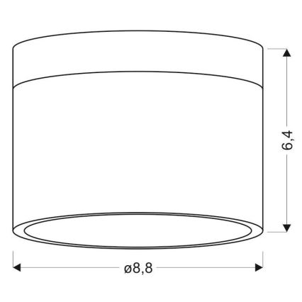 LED Starmetis TUBA LED/9W/230V balts/melns