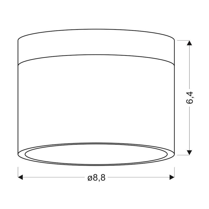 LED Starmetis TUBA LED/9W/230V balts/melns