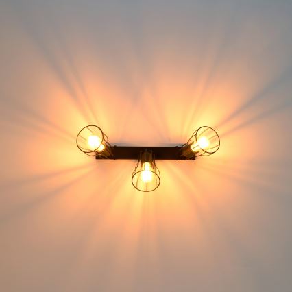 LED Starmetis TUBE II 3xE27/15W/230V melns
