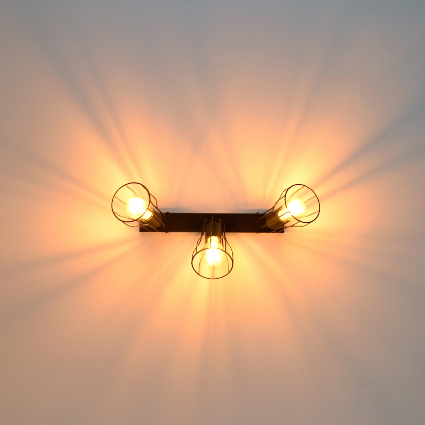 LED Starmetis TUBE II 3xE27/15W/230V melns