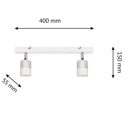 LED Starmetis TUBSSON 2xGU10/4,8W/230V balta/spīdīgi hromēts