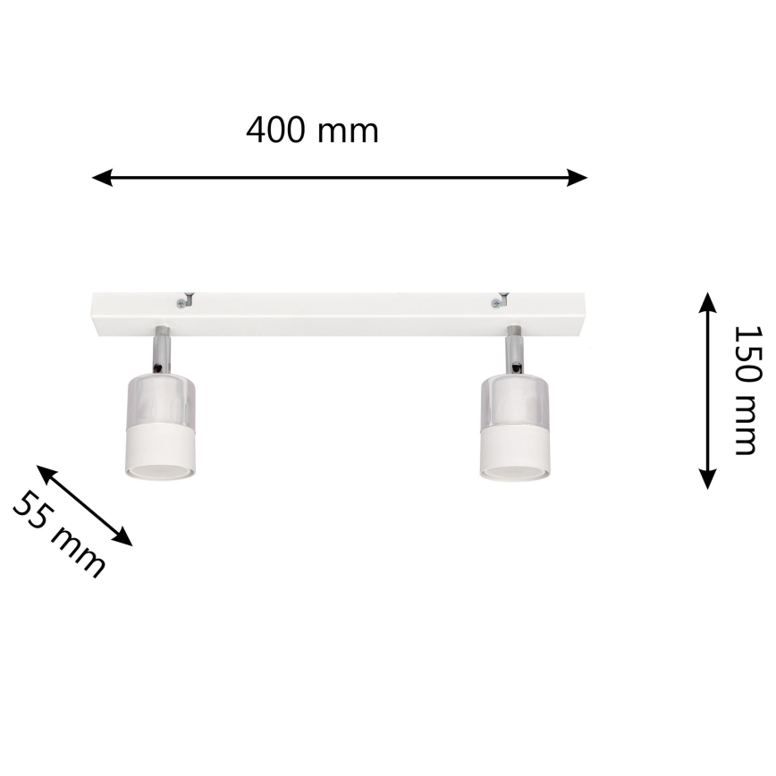 LED Starmetis TUBSSON 2xGU10/4,8W/230V balta/spīdīgi hromēts