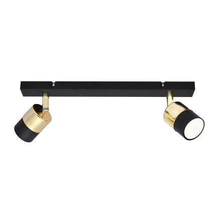 LED Starmetis TUBSSON 2xGU10/4,8W/230V melna/zelta