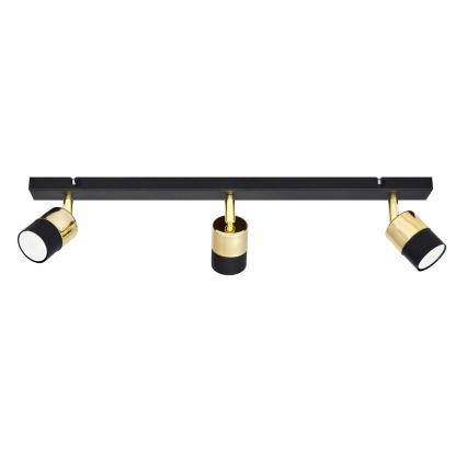 LED Starmetis TUBSSON 3xGU10/4,8W/230V melna/zelta
