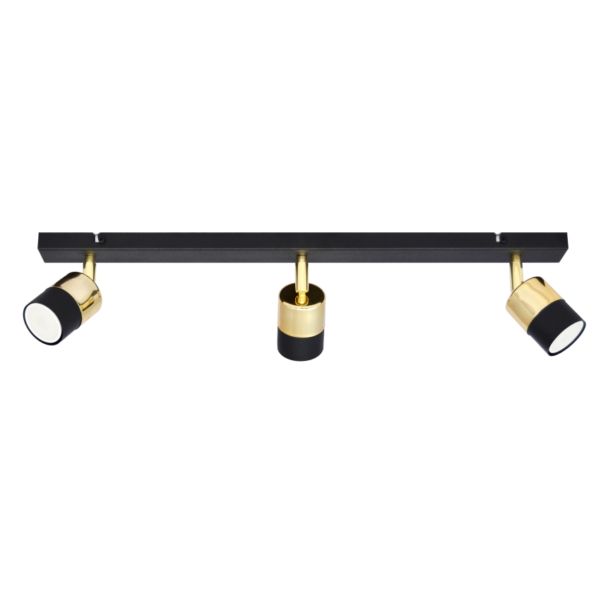 LED Starmetis TUBSSON 3xGU10/4,8W/230V melna/zelta