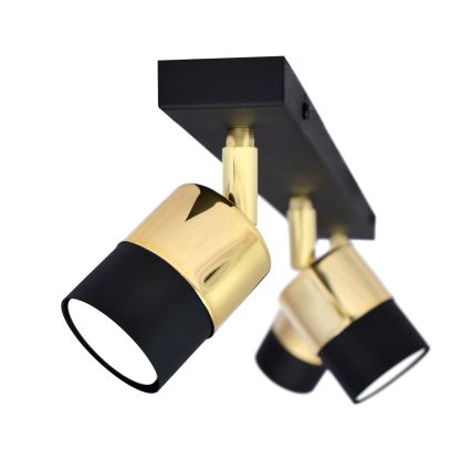 LED Starmetis TUBSSON 3xGU10/4,8W/230V melna/zelta