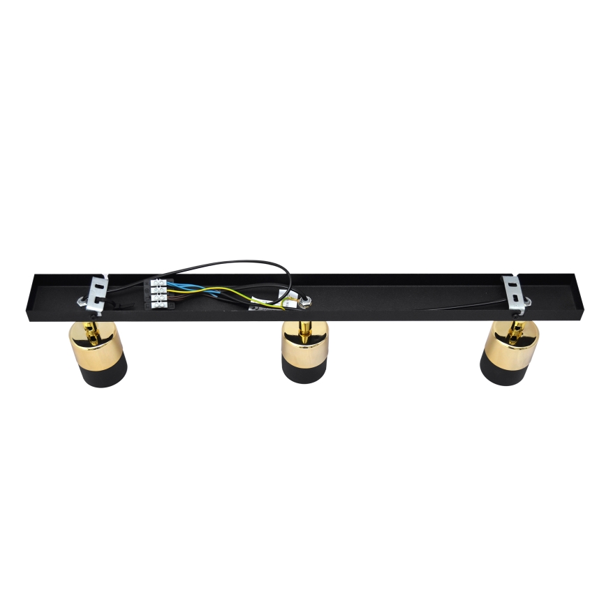 LED Starmetis TUBSSON 3xGU10/4,8W/230V melna/zelta