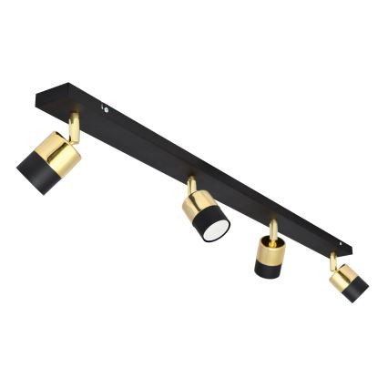LED Starmetis TUBSSON 4xGU10/4,8W/230V melna/zelta