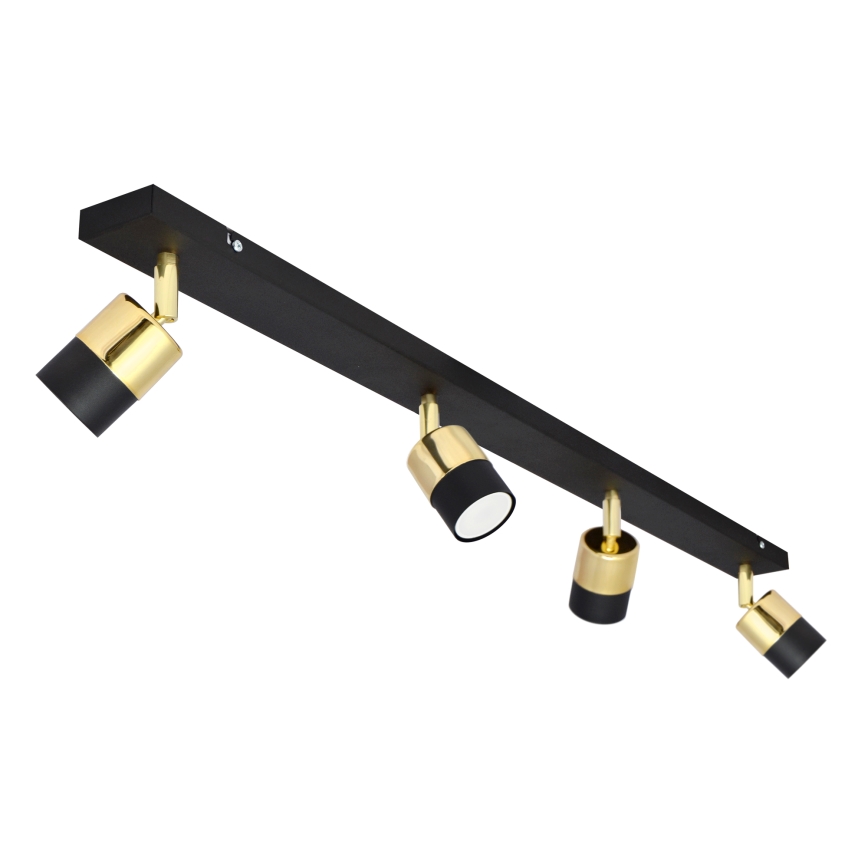 LED Starmetis TUBSSON 4xGU10/4,8W/230V melna/zelta
