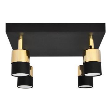 LED Starmetis TUBSSON 4xGU10/4,8W/230V melna/zelta