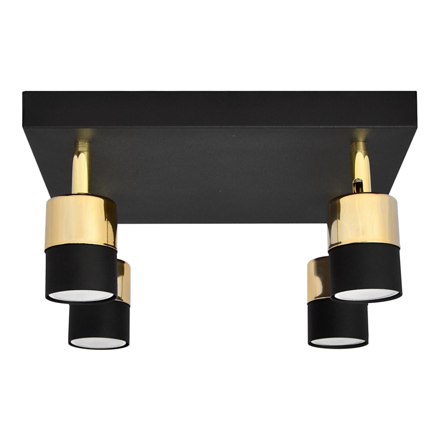 LED Starmetis TUBSSON 4xGU10/4,8W/230V melna/zelta