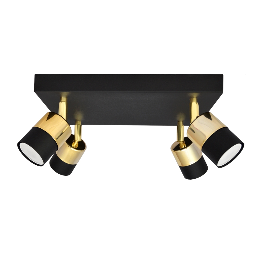 LED Starmetis TUBSSON 4xGU10/4,8W/230V melna/zelta