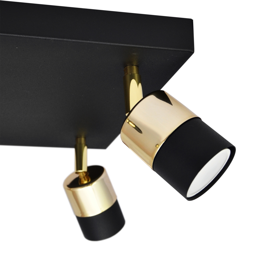 LED Starmetis TUBSSON 4xGU10/4,8W/230V melna/zelta