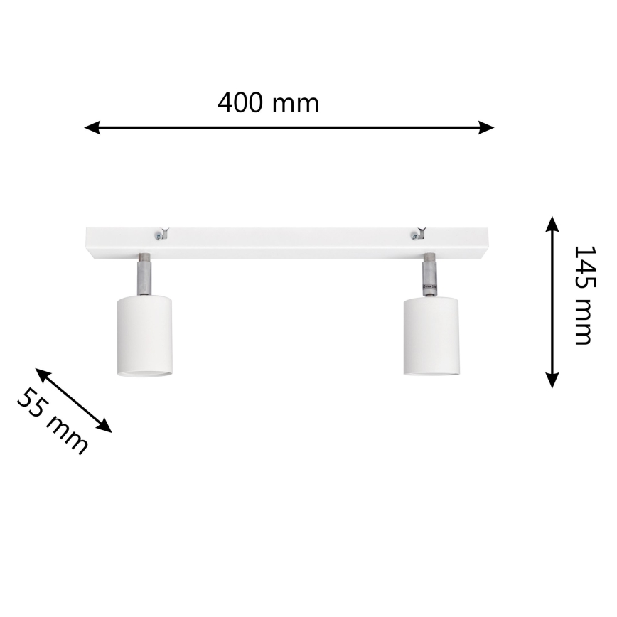 LED Starmetis TUNE 2xGU10/4,8W/230V balta