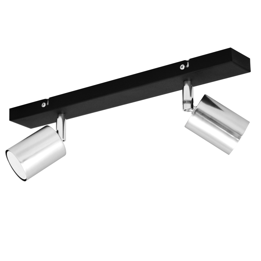 LED Starmetis TUNE 2xGU10/4,8W/230V matēts hroms/melna