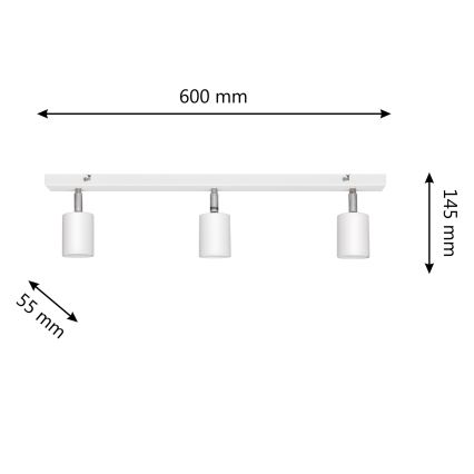 LED Starmetis TUNE 3xGU10/4,8W/230V balta